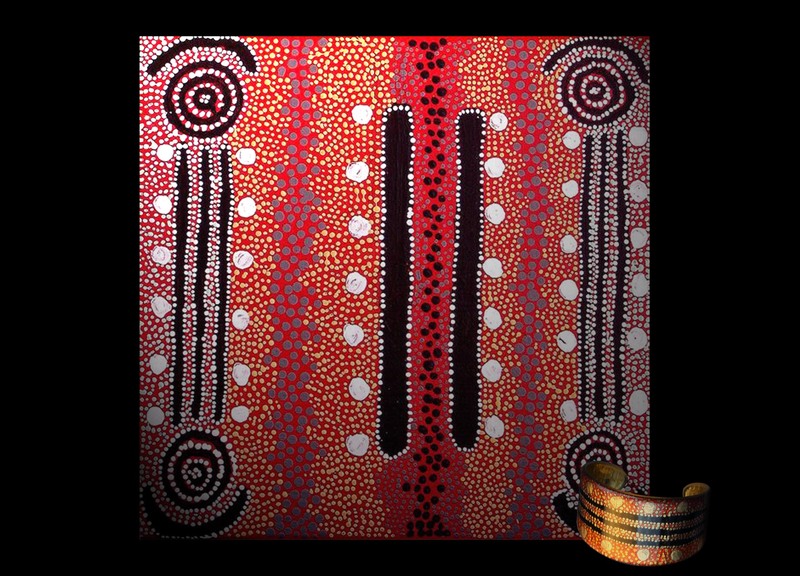 Aboriginal Artwork Jewellery, Wearable Art, resin jewellery
